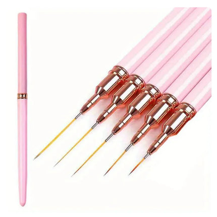 Professional Nail Art Manicure Liner Brushes, 5-pc Set