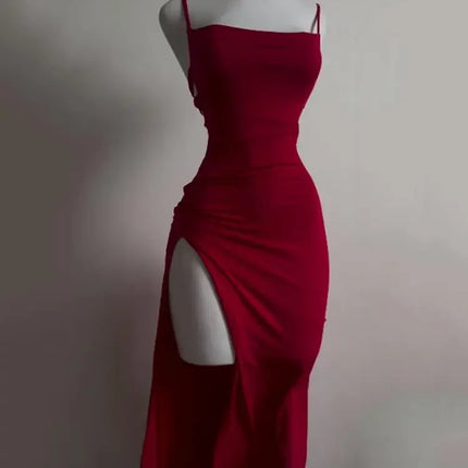 Halter Strap Bodycon Dress - Fitted Mini Dress