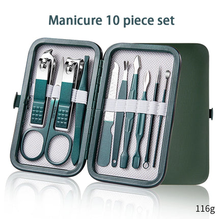 Professional 6-9 pc Manicure Set With Leather Case