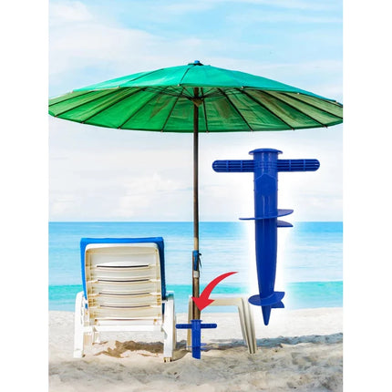 Beach Umbrella Base Plug - Plastic Sand Anchor Insert Accessory