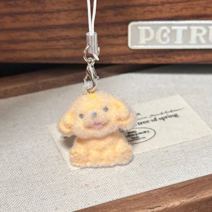 Fluffy Animal Keychains - 3D Resin Cartoon Pendant Collection