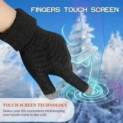 Winter Touchscreen Gloves - Warm Waterproof Skiing Gloves for Men & Women