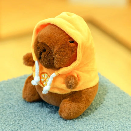 Capybara Plush Toy with Wings Hoodie - 12cm Kawaii Stuffed Animal