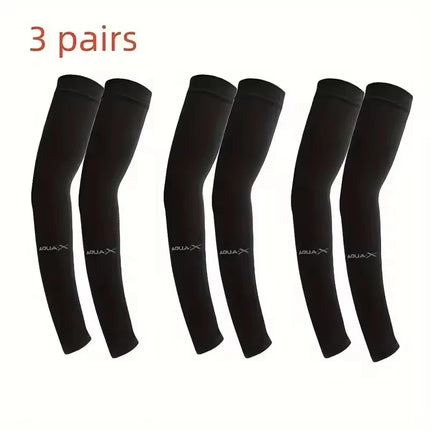 Breathable Sun Protection Arm Sleeves – 3 Pairs Cooling UV Covers, Uses for Cycling Driving Beach & Outdoor Adventure Wear