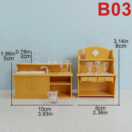 1:12 Dollhouse Miniature Furniture Set - DIY Forest Family Toy