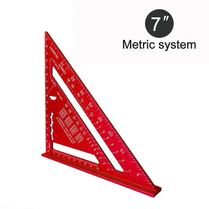 7-Inch Aluminum Speed Square - Triangle Ruler for Carpentry & Woodworking