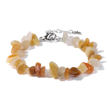 Natural Quartz Crystal Bracelet - Irregular Stone Bead Chip Jewelry for Women