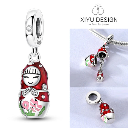 925 Sterling Silver Love Heart Ring Box Charm - Valentine's Day Bead for DIY Jewelry