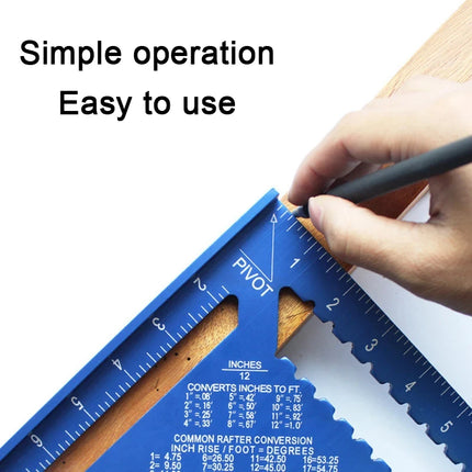 7-Inch Aluminum Speed Square - Triangle Ruler for Carpentry & Woodworking