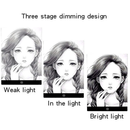A5 LED Drawing Copy Pad - 3-Level Dimmable Tracing Light Board