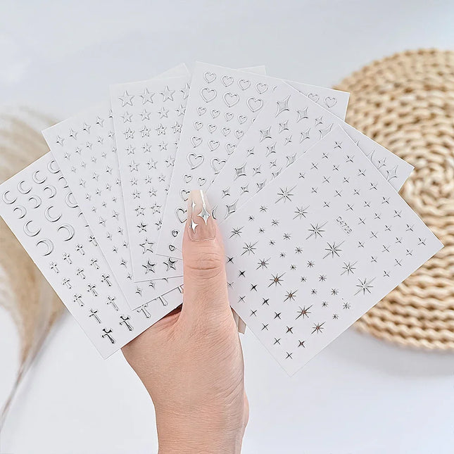 3D Nail Art Stickers 6-Sheets