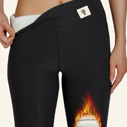 Fleece-Lined Leggings - High-Waisted Thermal Pants