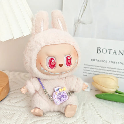 Labubu Doll Jean Dress Set - 15-17cm Bowknot Outfit