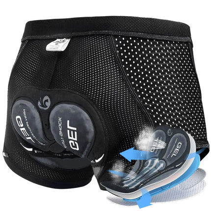 X-TIGER Cycling Underwear - 5D Gel Padded MTB Boxer Shorts for Road Cycling