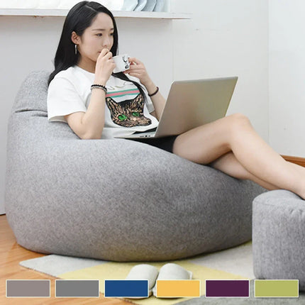 Large Bean Bag Chair Cover - Modern Lazy Sofa (Cover Only)